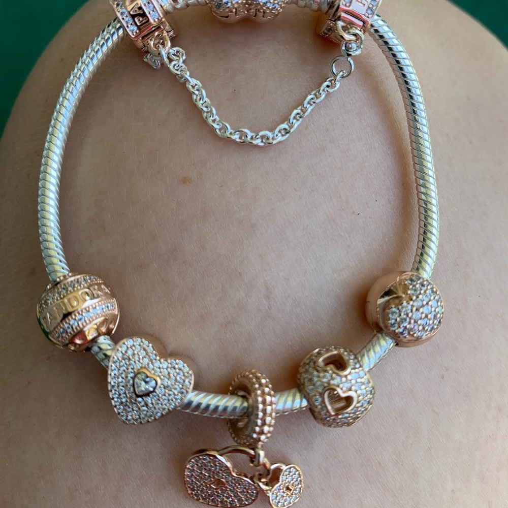 ALL ROSE GOLD PANDORA BRACELET